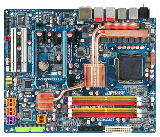 S-775 Gigabyte X48-DQ6 (X48/ICH9R FSB1600 4*DDR2-1200 2PCIe-x16 8ch 2xGLAN 1394 ATX)
