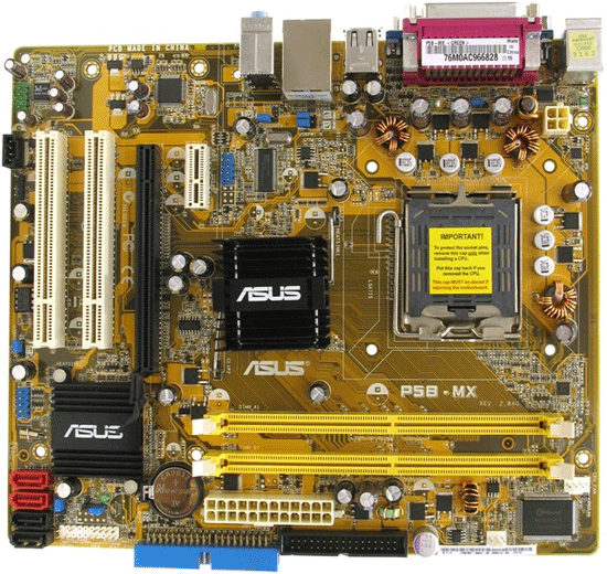  S-775 Asus P5B-MX(i946GZ/ICH7 FSB1066(OC) 2*DDR2 PCIe-x16 VGA 6ch GLAN uATX)